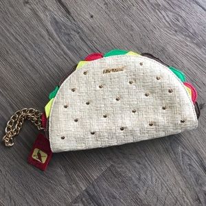Betsey Johnson Taco Clutch NWOT